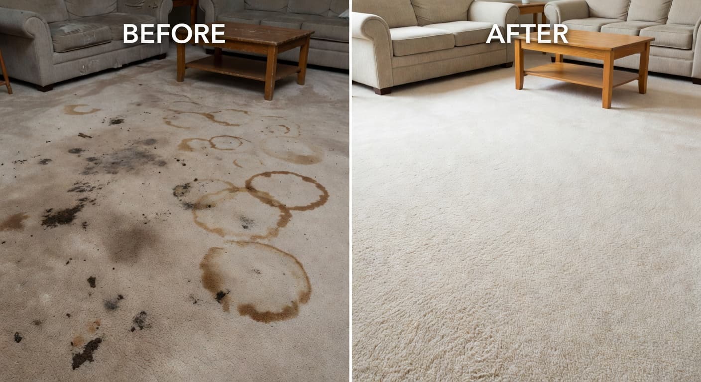 After: completely restored clean carpet